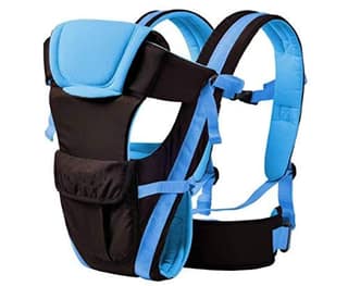 4-in-1 Baby Carrier – Sky Blue & Black