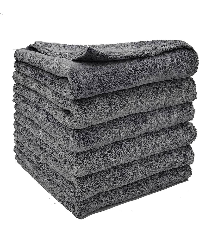 Auto Hub Grey 500 GSM Microfiber Cloth For Automobile ( Pack of 6 )