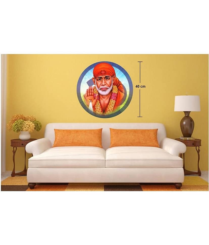 Asmi Collection Sai Baba Wall Sticker ( 40 x 40 cms ) view 2