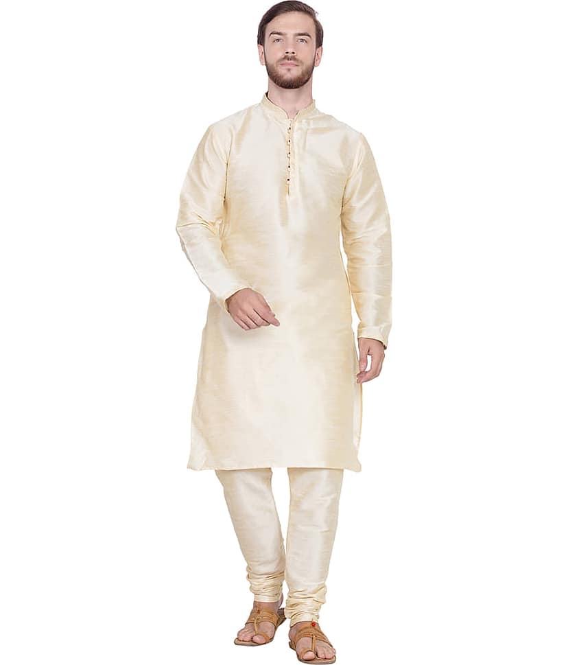 SKAVIJ Turquoise Silk Blend Kurta Pyjama Set