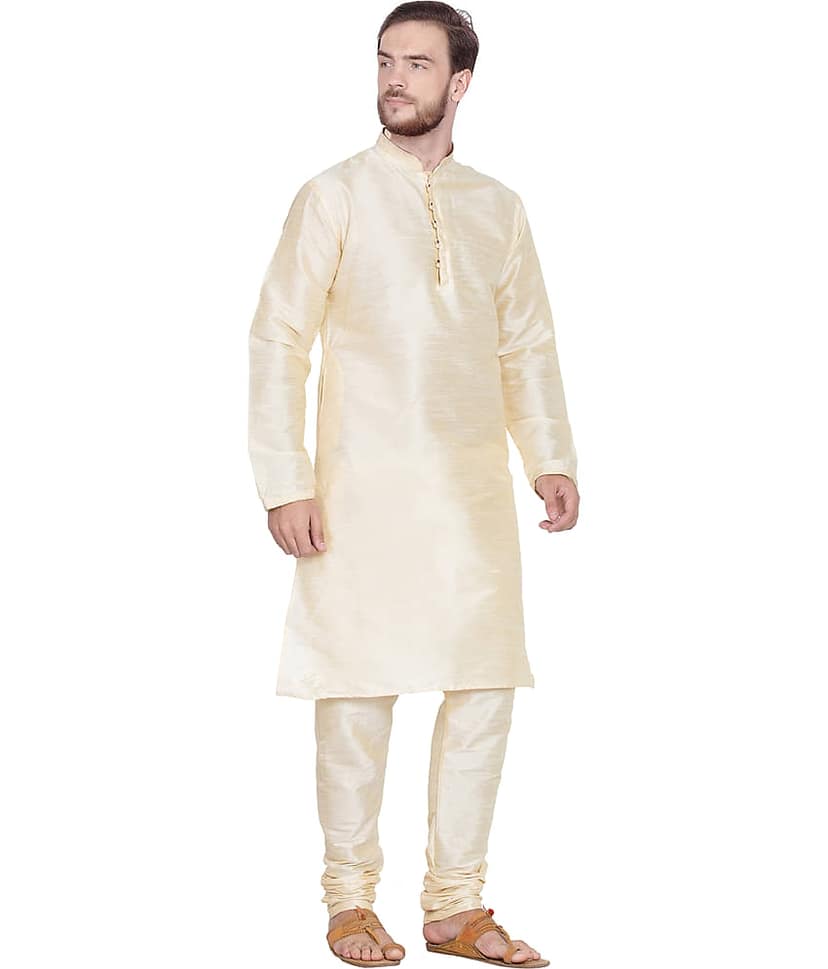 SKAVIJ Turquoise Silk Blend Kurta Pyjama Set view 2