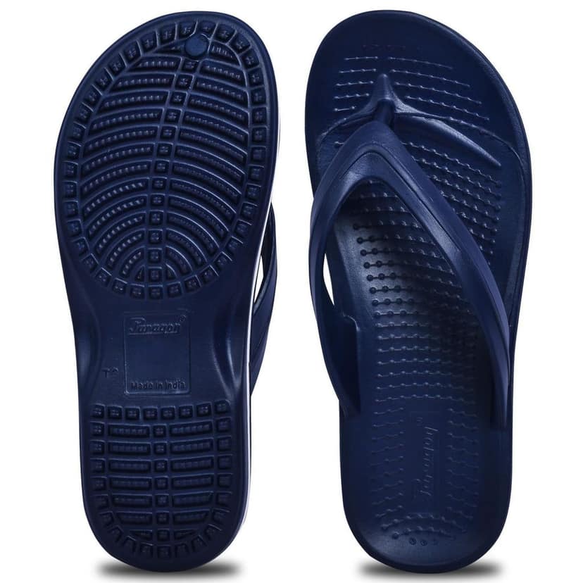 Paragon Daily Wear Lightweight Navy Blue and White Flip Flops for Men view 5