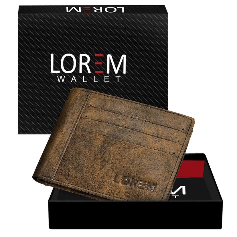 Out Side Card Slot Bi-Fold Premium Faux Leather 6 ATM Card Slots Wallet for Men-B view 2