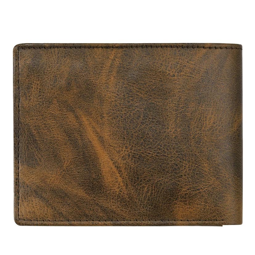 Out Side Card Slot Bi-Fold Premium Faux Leather 6 ATM Card Slots Wallet for Men-B view 3