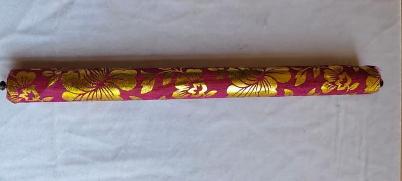 Beeruva Bangles Stand pair of red and gold floral print view 2