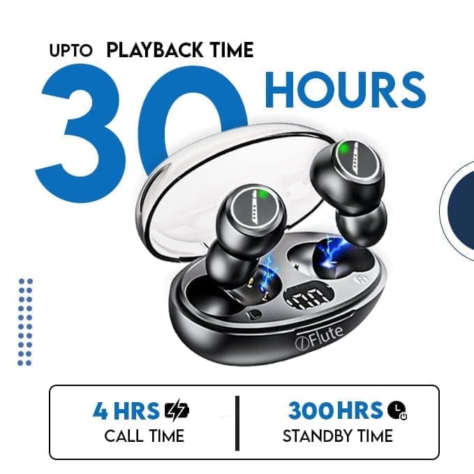 Flute Mini Pods 219 True Wireless Earbuds - Active Black view 4