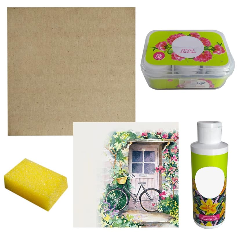 Image Transfer on MDF Square Board DIY Kit by Penkraft view 2