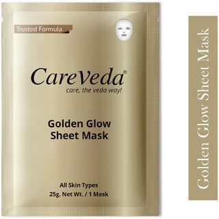 Careveda Golden Glow Sheet Mask Suitable For All Skin Types, 25Gm