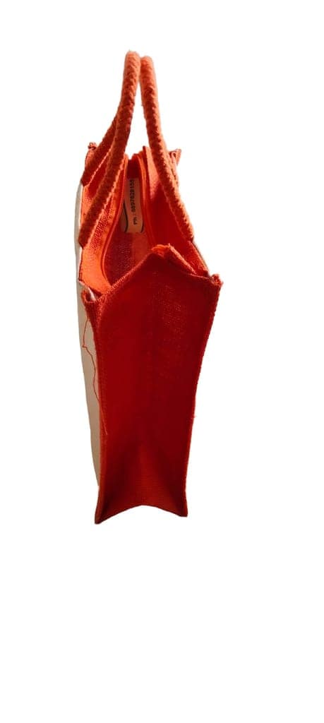 Ganesha Om Jute Canvas Return Gift Bag with Zipper | Eco-Friendly Pooja Tote view 4