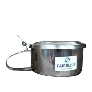 FAIRBIZPS Stainless Steel Spitting Mug for Old Age, Spit Bowl, Leakproof Spittoon Mug with Lid, Cough Spitting Box (300ml) Pack of 1