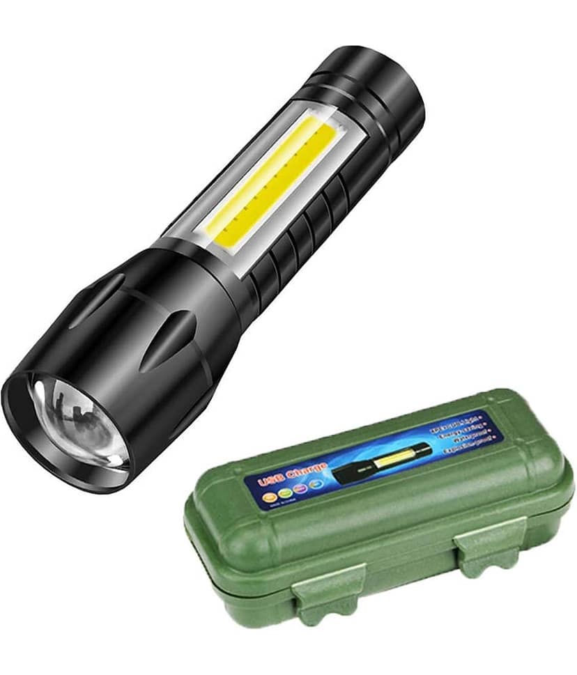 CHARKEE 3W Black Emergency Light ( Pack of 1 )