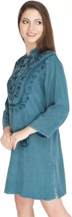 Women's Plus Size Tunic Tops Summer Long Sleeve Round Neck Blouses-Dress Ruffle Flowy Up T Shirts view 2