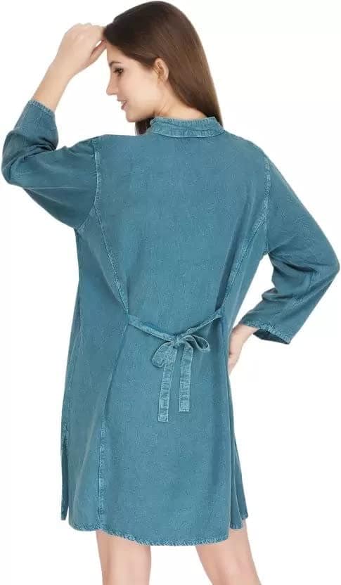 Women's Plus Size Tunic Tops Summer Long Sleeve Round Neck Blouses-Dress Ruffle Flowy Up T Shirts view 5