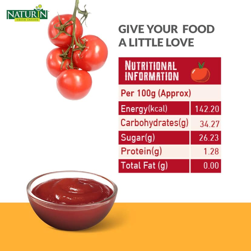 Naturin Tomato Ketchup - Sweet & Tangy Gluten Free Sauce - 100% Vegetarian - Made with Hand Picked Premium Quality Tomatoes for Superior Taste - 400gm view 6