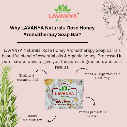 LAVANYA Naturals Rose & Honey Aromatherapy Soap view 5