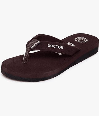 ORTHO JOY Brown Women's V-strap Flats