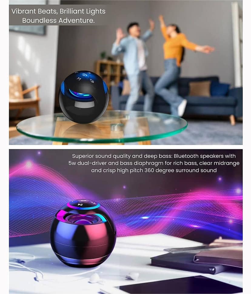 VEhop BEATBOX 10 W Bluetooth Speaker Bluetooth V 5.3 with SD card Slot,Call function Playback Time 10 hrs Assorted view 2