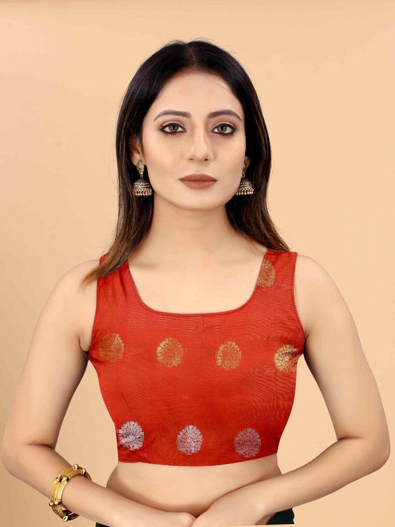 Women's Pure Cotton Woven Saree With Unstiched Blouse Piece view 5