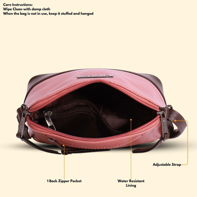 VISMIINTREND Crossbody Bag for Women, Girls | Stylish Shoulder Bag | Pu Leather Adjustable Travel Bags | Birthday Gift for Wife | Mother | Diwali Gift view 7