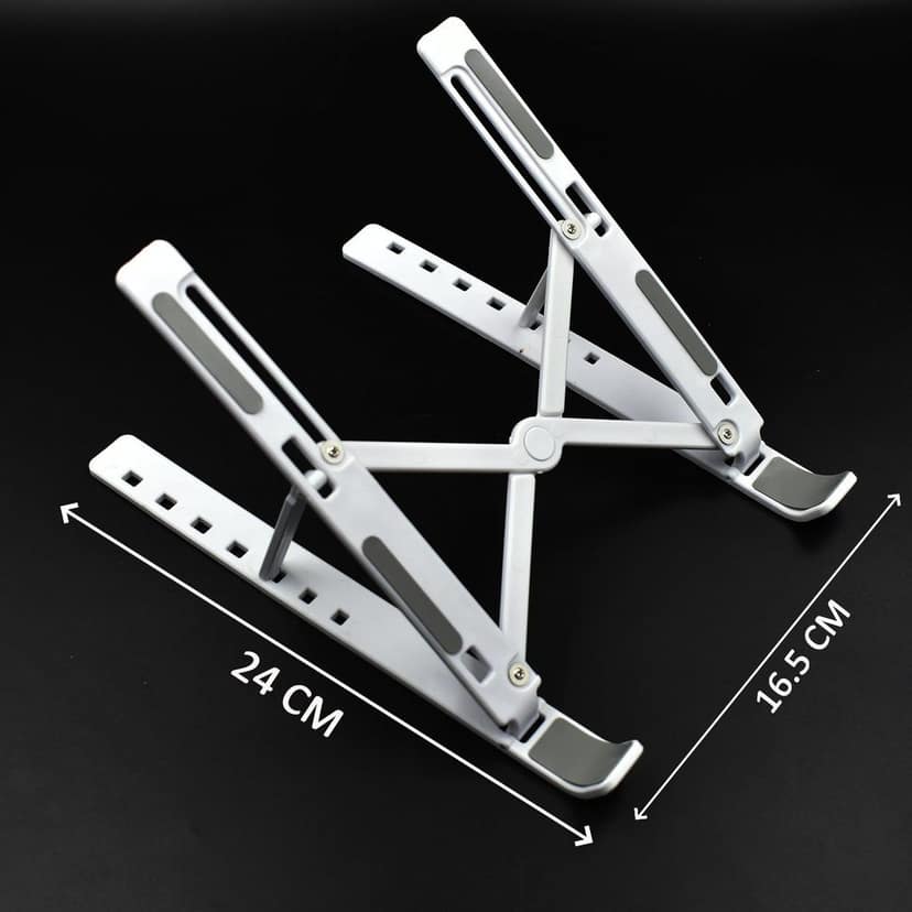 Adjustable Ergonomic Foldable Portable, Holder Riser Tablet Stand Plastic (Use In 14 inch Laptop) view 4
