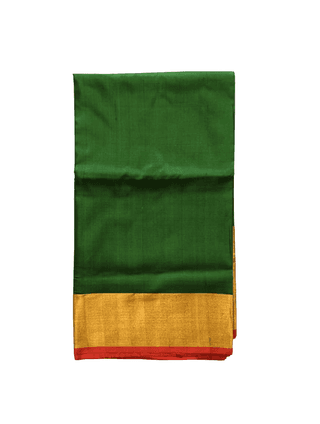 Elegant Dark Green uppada pattu Saree with Golden Zari Border