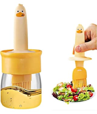 Silicone Brush and high Temperature Resistant Oil Bottle Integrated Barbecue Cooking Utensils Home&Kitchen