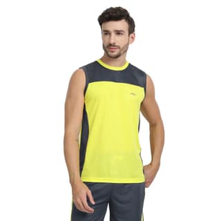 FTX Men Colorblock Round Neck Sleeveless Tshirt