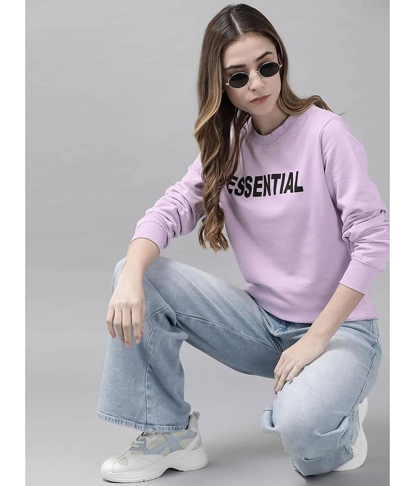 The Dry State Fleece Purple Non Hooded Sweatshirt