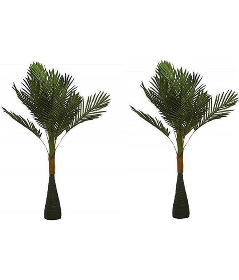 Green plant indoor - Green Palm Artificial Tree ( Pack of 2 ) view 2