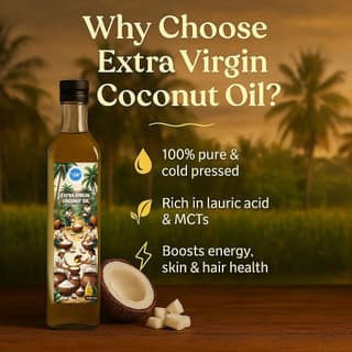 Morning Wale Extra Virgin Coconut Oil (900g) | Cold Pressed & Unrefined | For Hair, Skin & Cooking