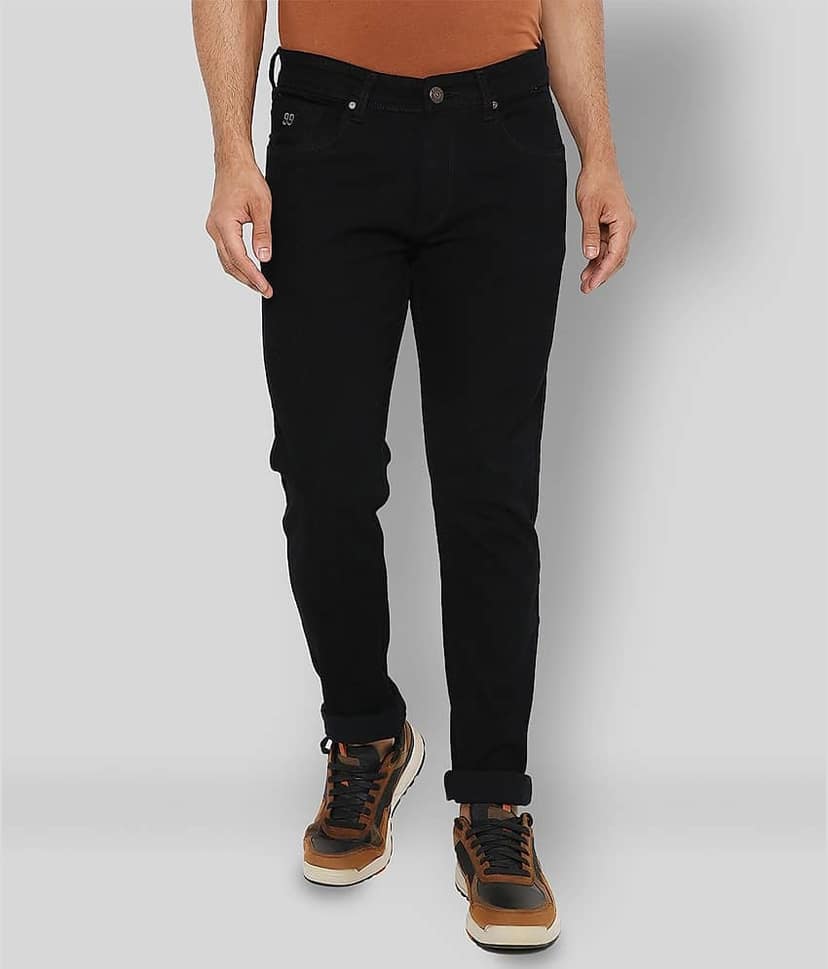 HJ HASASI - Black Cotton Regular Fit Men's Jeans ( Pack of 1 )