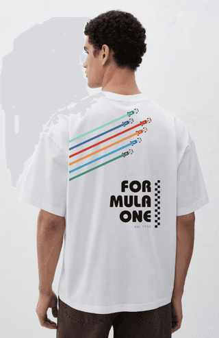Formula 1 White Oversized t-shirt