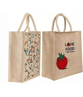 Aadhya Tote Bag Jute Set of 2 ( Beige )