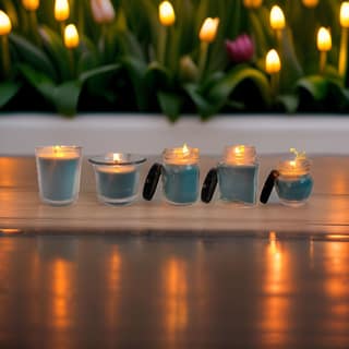 Glass Jar Candle with Cap for Home Decoration | Diwali Candle | Decorative Candle | Organic SOYA Wax Candle | 44 Hrs Burn Time | Pack of 5