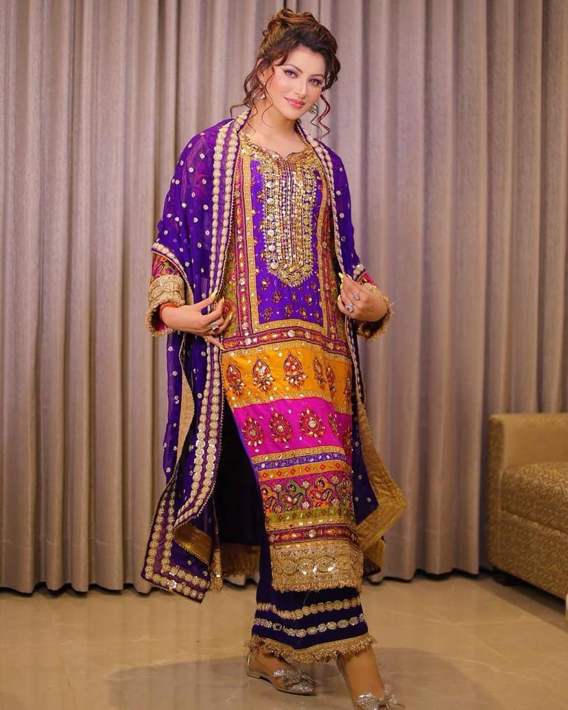 Georgette Digital Print Top Plazzo Dupatta Set