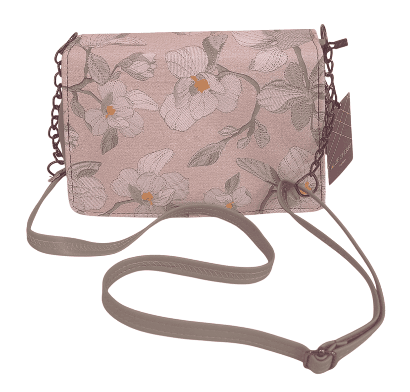 Small Crossbody Bag with Chain Strap and Floral Pattern view 2