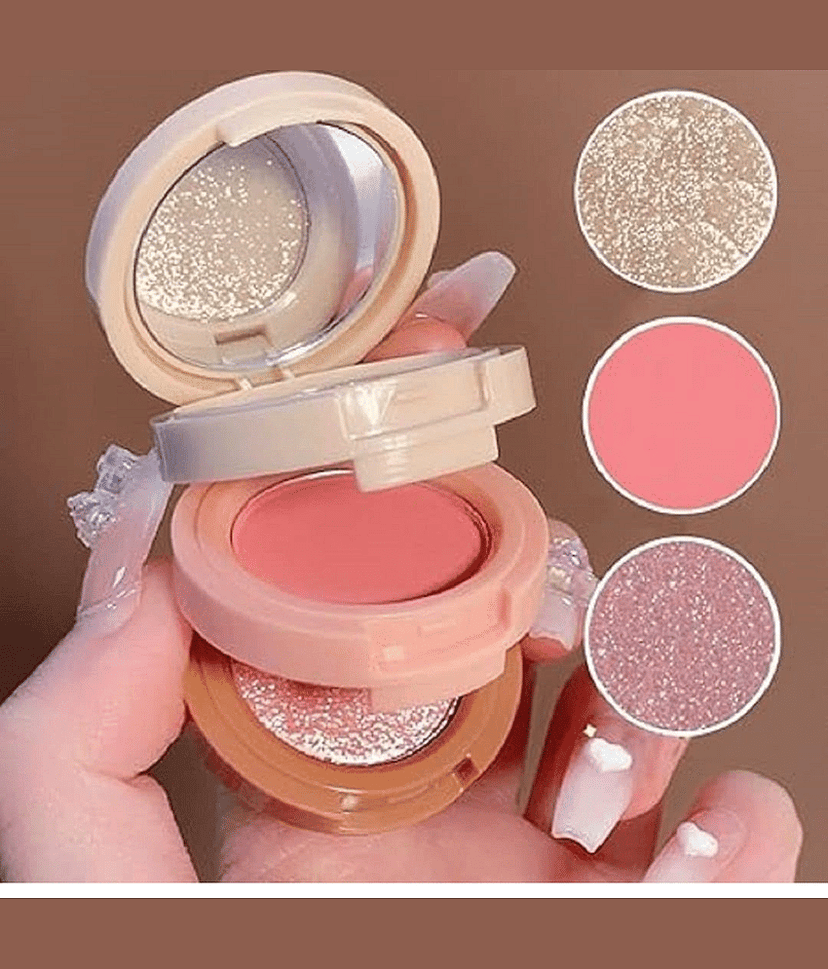 3-in-1 Highlighter, Contour & Blusher Palette