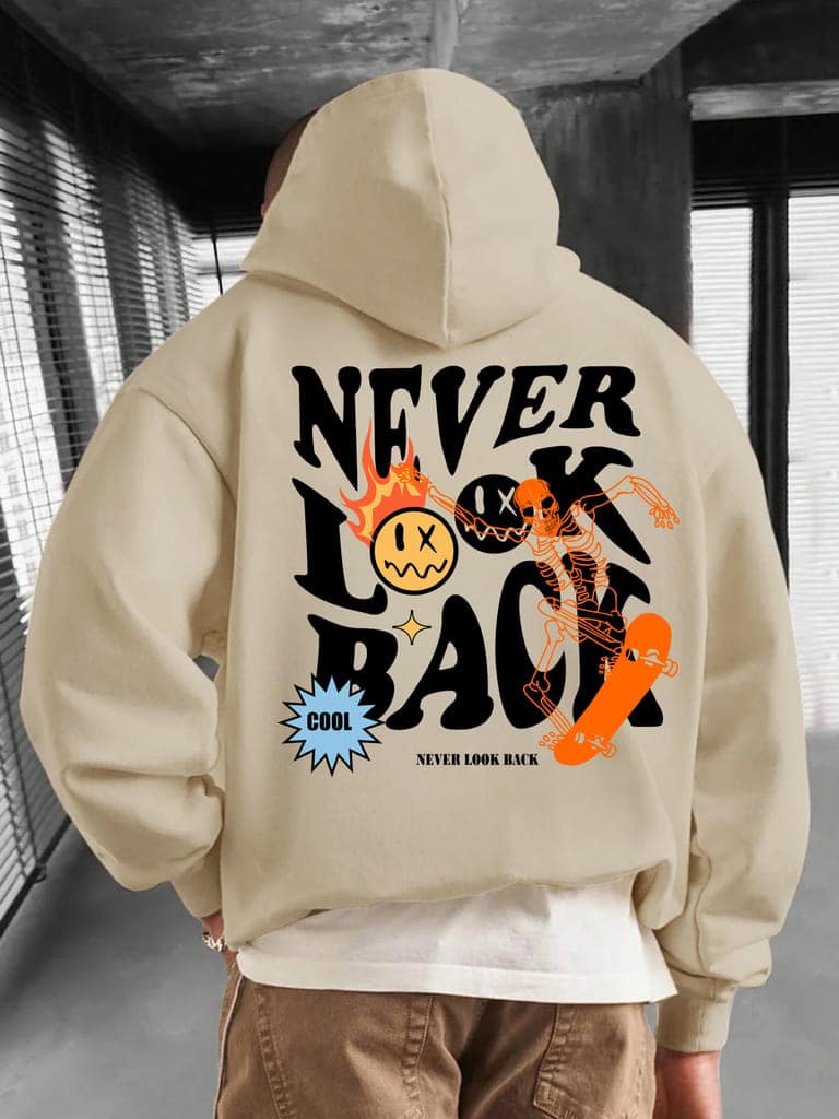 SCOTT FINCHER Men's Hip Hop Streetwear Hoodie Graphic Oversized Pullover Sweatshirt with Hood : AA(RSHOD)CREAM_201