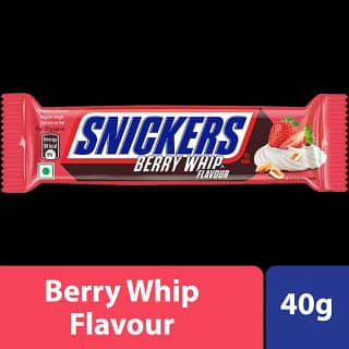 Snickers Chocolate Bar - Berry Whip, Smooth & Creamy Texture, 40 G