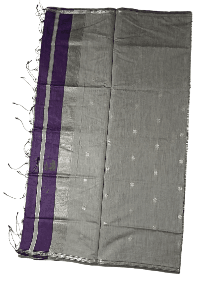 Kalyani Cotton Saree for Women | Soft Pure Cotton Saree with Blouse Piece | Traditional Daily Wear Handloom Style Saree | Lightweight Breathable Cotton Saree for Office, Casual & Festive Wear | with blouse view 4