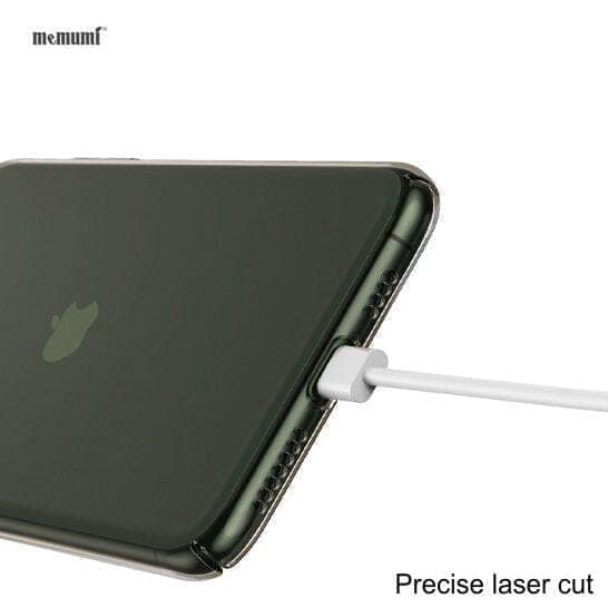 Memumi Brilliant Series Thin Fit Hard Back Cover Apple iPhone 12/12 Pro Semi Trans Black (6.1") view 4
