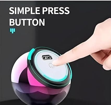 Mini Boost 4 Bluetooth Speaker 4D Mini Electroplating Round Steel Speaker - Multicolor Random Colour - Pack of 1 view 7