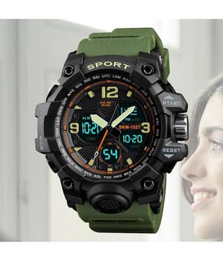 Harbor Green Silicon Analog-Digital Men's Watch