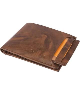 HRFSTAR PU Solid Men's Regular Wallet With 9 Slots For Card ( Brown , Pack of 1 )