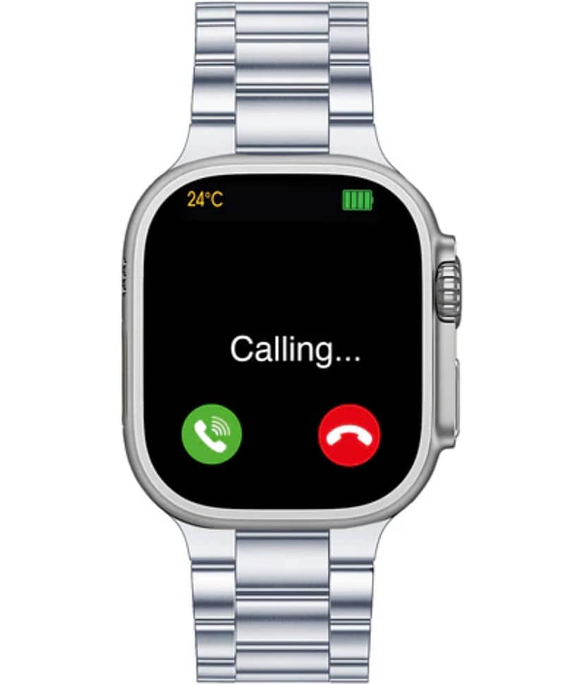 VERONIC ULTRA Watch with Wireless Charging Silver Smart Watch view 2
