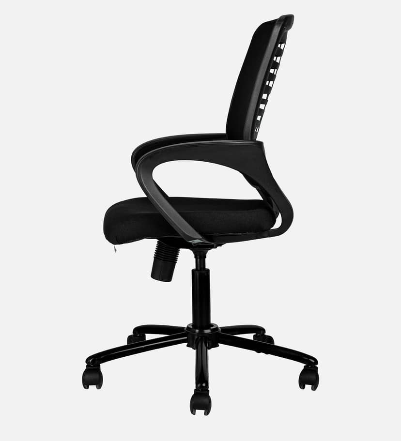 TEAL® Sprint Mesh Mid-Back Ergonomic Office Chair/Study Chair/Revolving Chair/Computer Chair for Work from Home Metal Base Height Adjustable Chair [Black] view 4