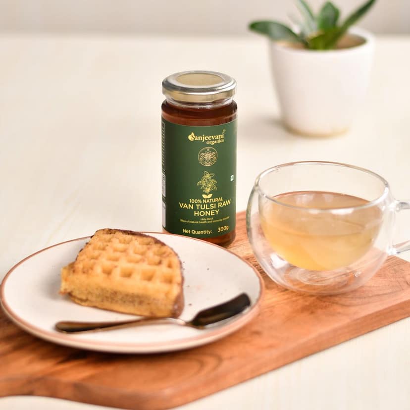 Sanjeevani Organics Van Tulsi Raw Honey | 100% Natural Honey | 300g (Pack of 2) – Premium Quality, Processed Honey for Freshness and Flavor view 4