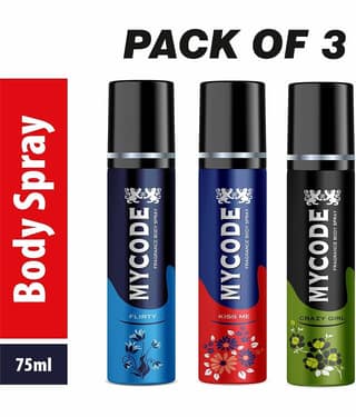 Generic Flirty,Kissme And Crazy Girl Perfume Body Spray for Unisex 225 ml ( Pack of 3 )