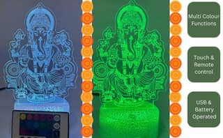 3D Acrylic Illusion Lights| 16colors Touch & Remotecontrol| Battery & USB type