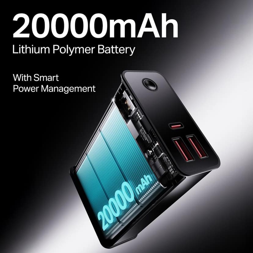 Boat Energyshroom PB400 Pro 20000 mAh 22.5W Pocket Size, Compact Power Bank view 4